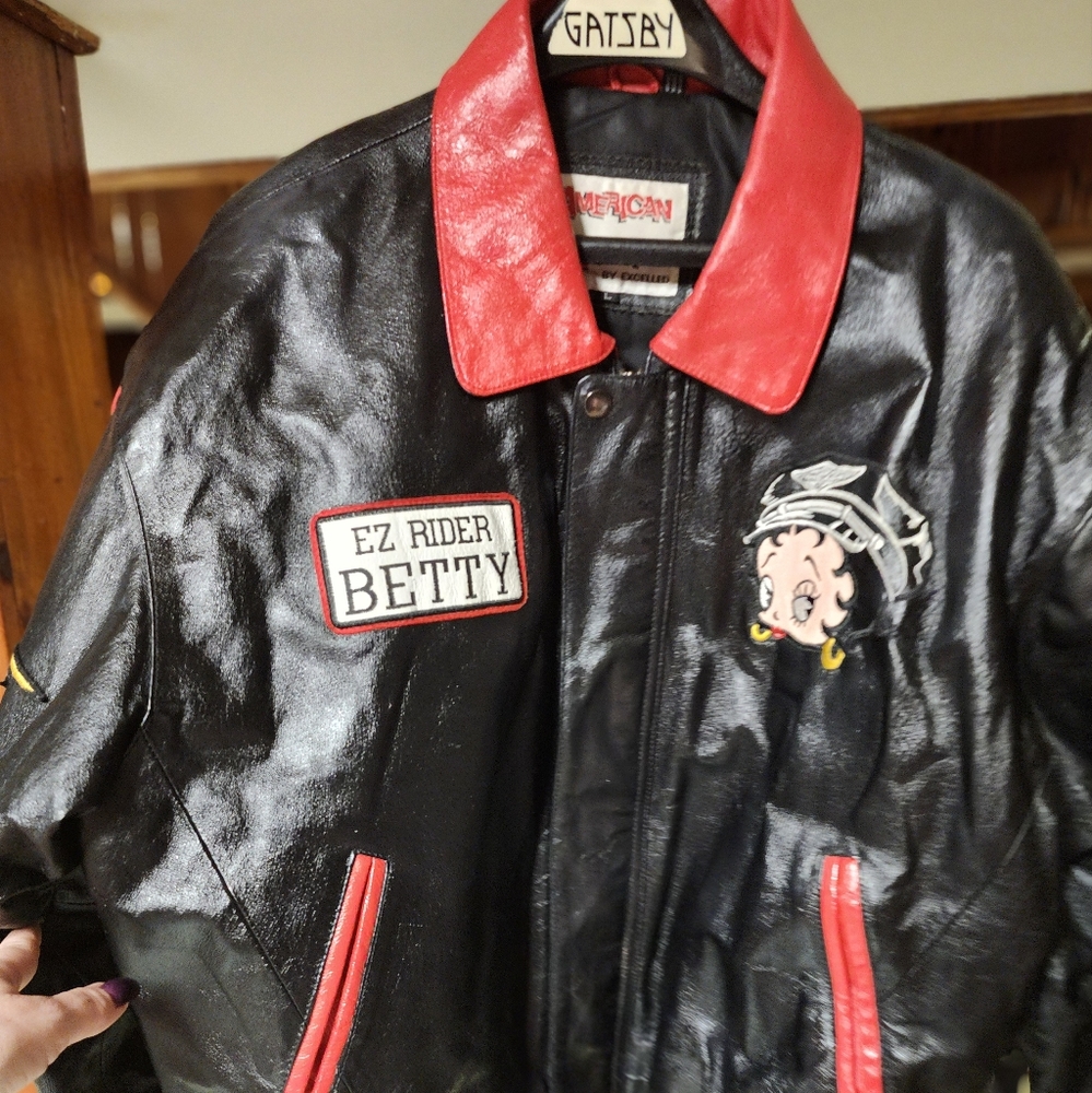 Authentic Vintage Betty Boop Leather Bomber